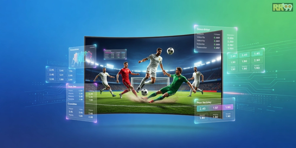 Minh họa khái niệm 360 độ thể thao rr99 với giao diện hiện đại và các môn thể thao đa dạng