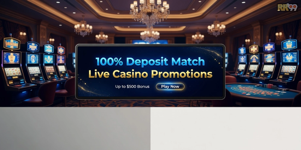 Giao diện ưu đãi hấp dẫn của trực tiếp casino rr99 với bonus khủng